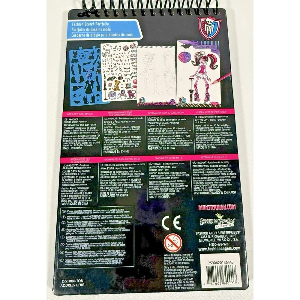 Monster High Activity Book Lot Kids Multicolor Sticker Stylist Neon Coloring